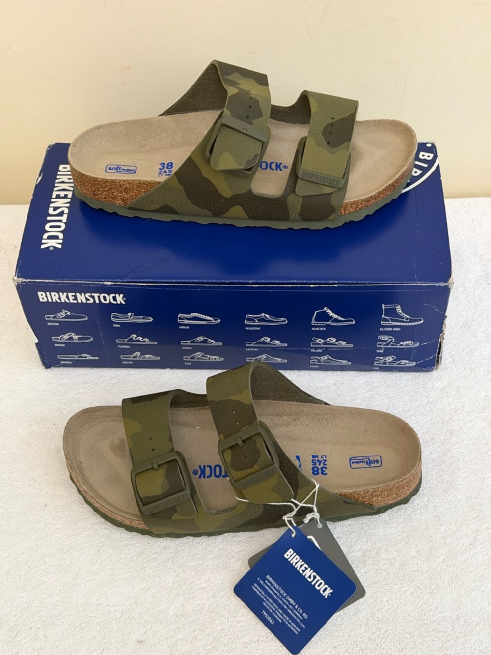 Birkenstock Arizona Bioko-Flor Soft Footbed Sandals Size EU38, US W7/M5 - Picture 4 of 7